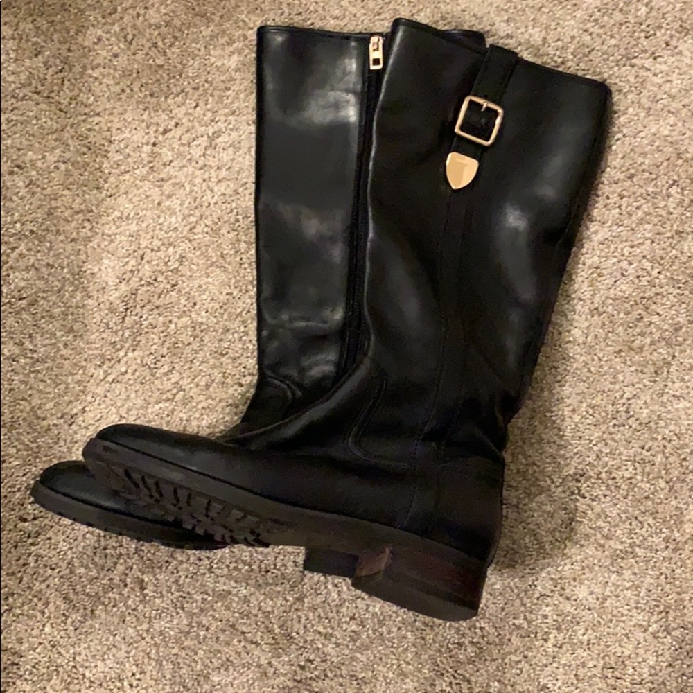 Coach black leather boots